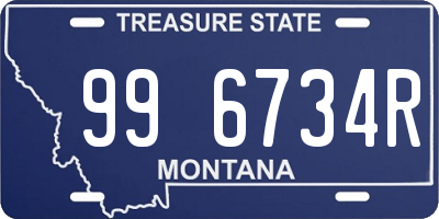 MT license plate 996734R