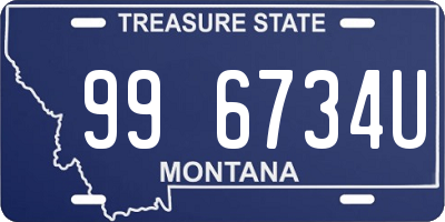 MT license plate 996734U