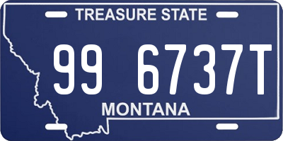 MT license plate 996737T