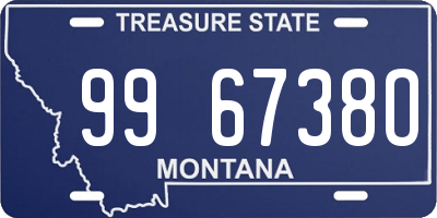 MT license plate 996738O