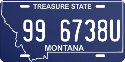 MT license plate 996738U