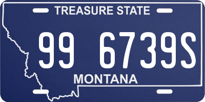 MT license plate 996739S