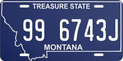 MT license plate 996743J