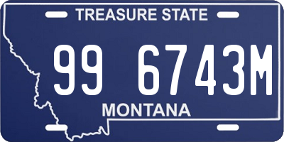 MT license plate 996743M