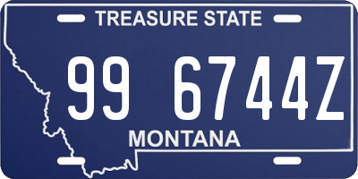 MT license plate 996744Z