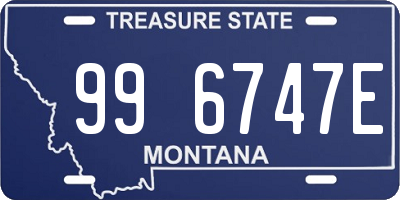 MT license plate 996747E