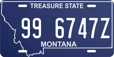 MT license plate 996747Z