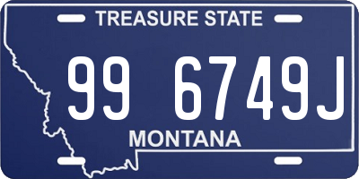 MT license plate 996749J