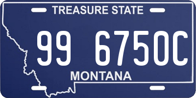 MT license plate 996750C