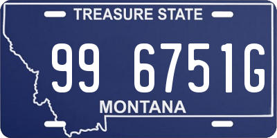 MT license plate 996751G