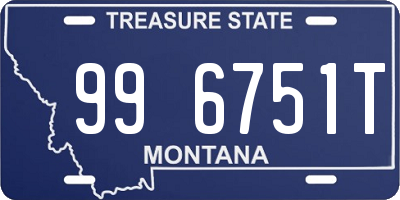 MT license plate 996751T