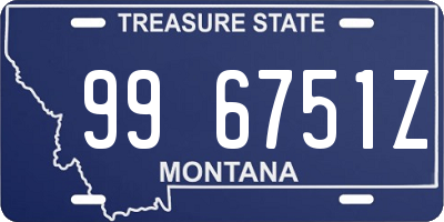 MT license plate 996751Z