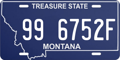 MT license plate 996752F