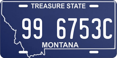 MT license plate 996753C