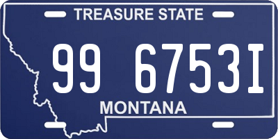 MT license plate 996753I