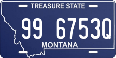 MT license plate 996753Q