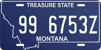 MT license plate 996753Z