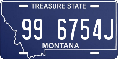 MT license plate 996754J