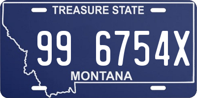 MT license plate 996754X