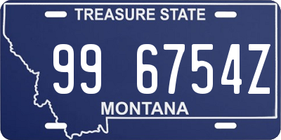 MT license plate 996754Z