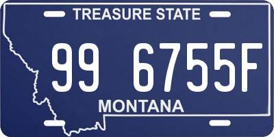 MT license plate 996755F