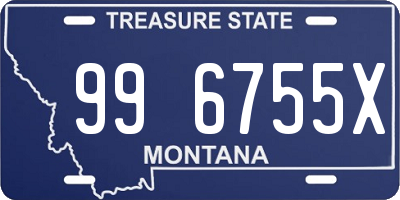 MT license plate 996755X