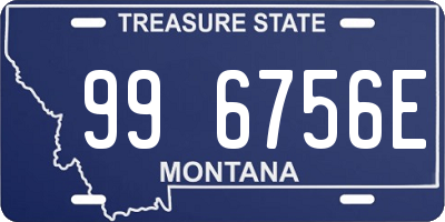 MT license plate 996756E