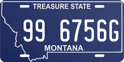 MT license plate 996756G