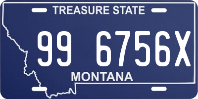 MT license plate 996756X