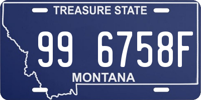 MT license plate 996758F