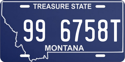 MT license plate 996758T