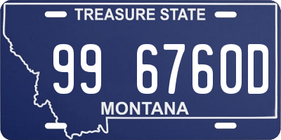 MT license plate 996760D