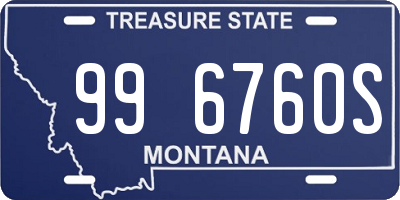 MT license plate 996760S