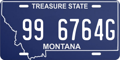 MT license plate 996764G