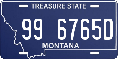 MT license plate 996765D