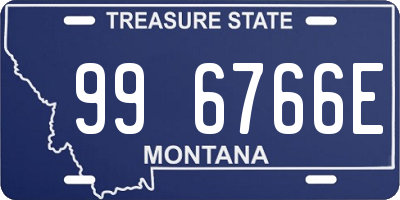 MT license plate 996766E