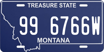 MT license plate 996766W