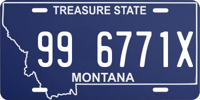 MT license plate 996771X