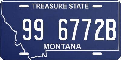 MT license plate 996772B