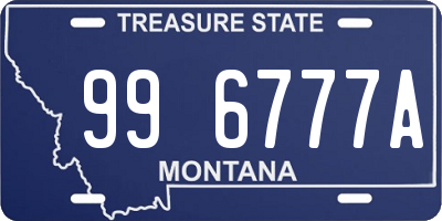 MT license plate 996777A