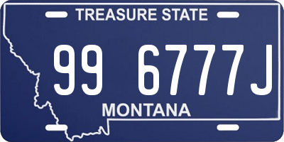 MT license plate 996777J