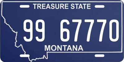 MT license plate 996777O