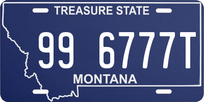 MT license plate 996777T