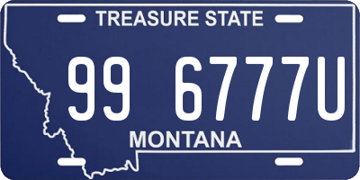 MT license plate 996777U