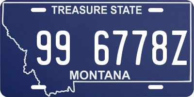 MT license plate 996778Z