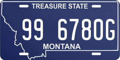 MT license plate 996780G