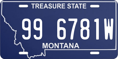 MT license plate 996781W