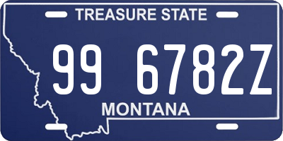 MT license plate 996782Z