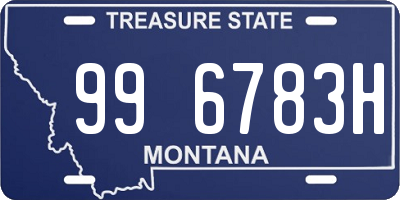 MT license plate 996783H