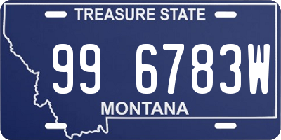 MT license plate 996783W